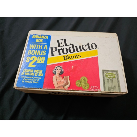 El Producto Other - Vintage El Producto Blunts Cigar Box Empty Cardboard Tobacciana Collectible